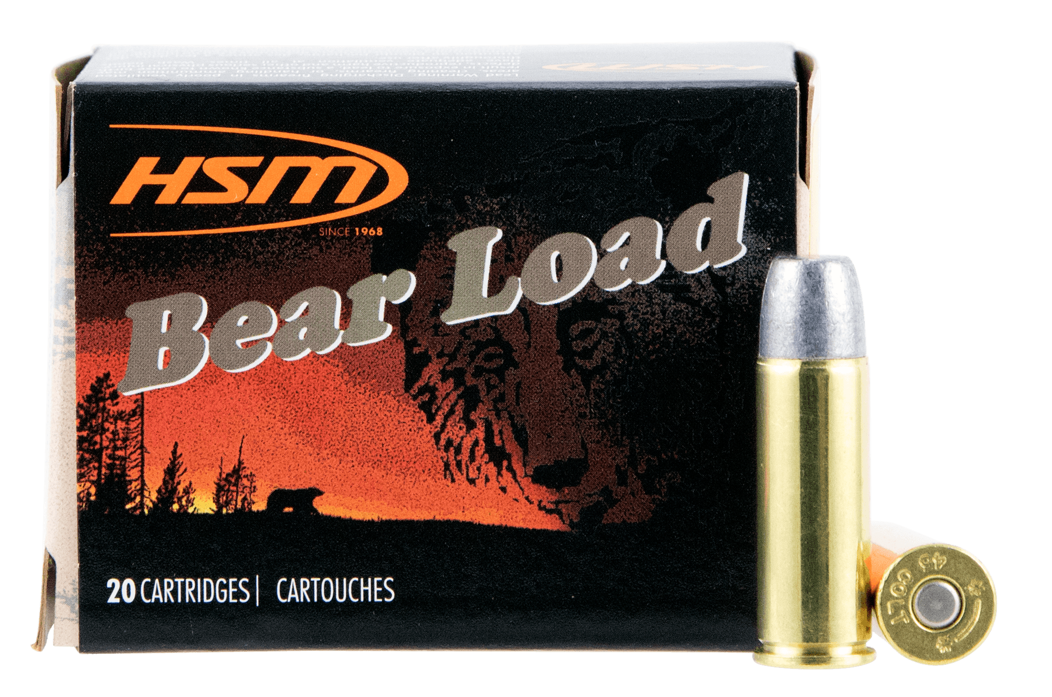 HSM Bear Load 45 Colt Wide Flat Nose 325 Grain 20 Rounds