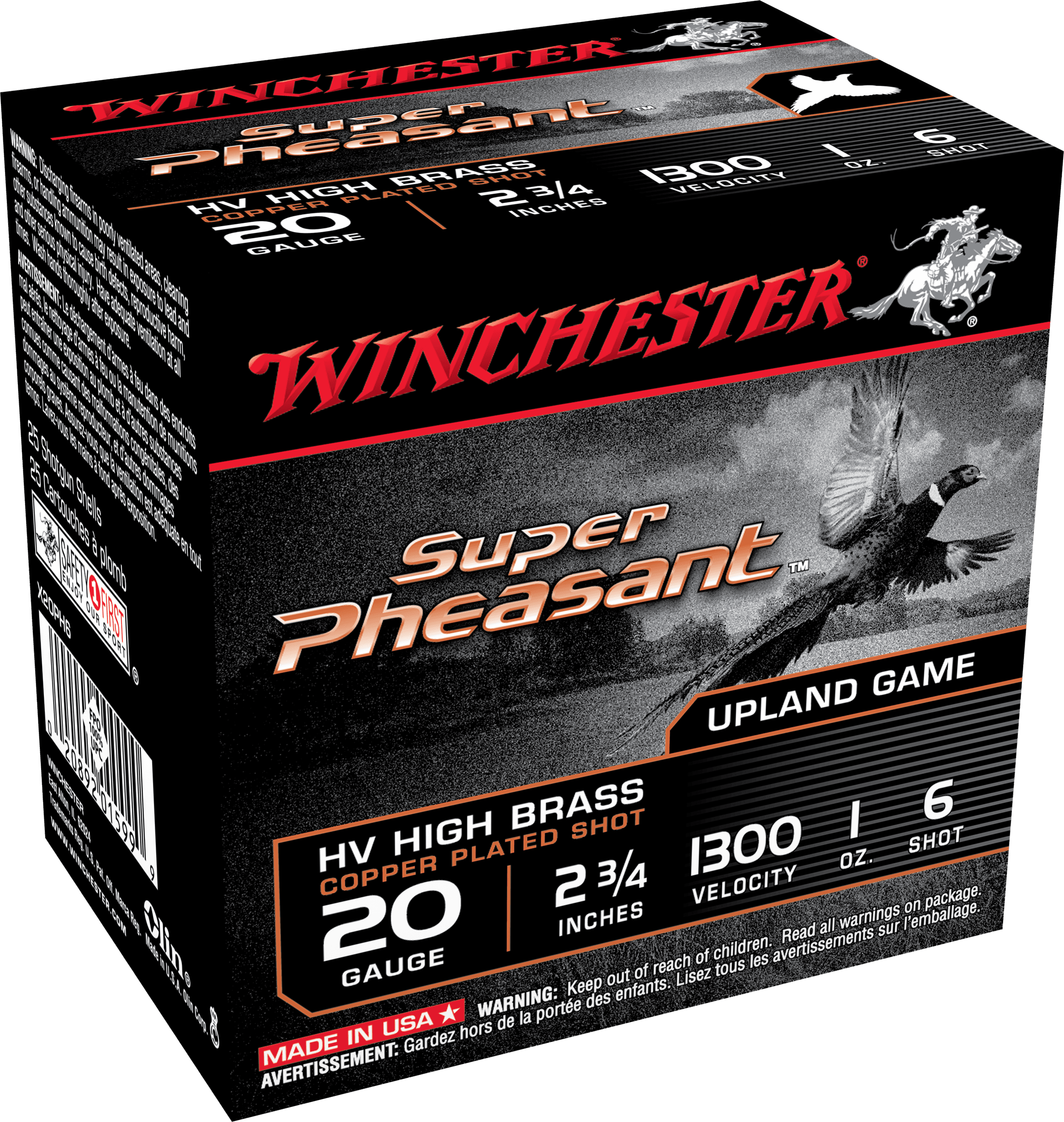 Winchester Super Pheasant 20 Gauge Copper Plated Lead 1 oz 25 Rounds