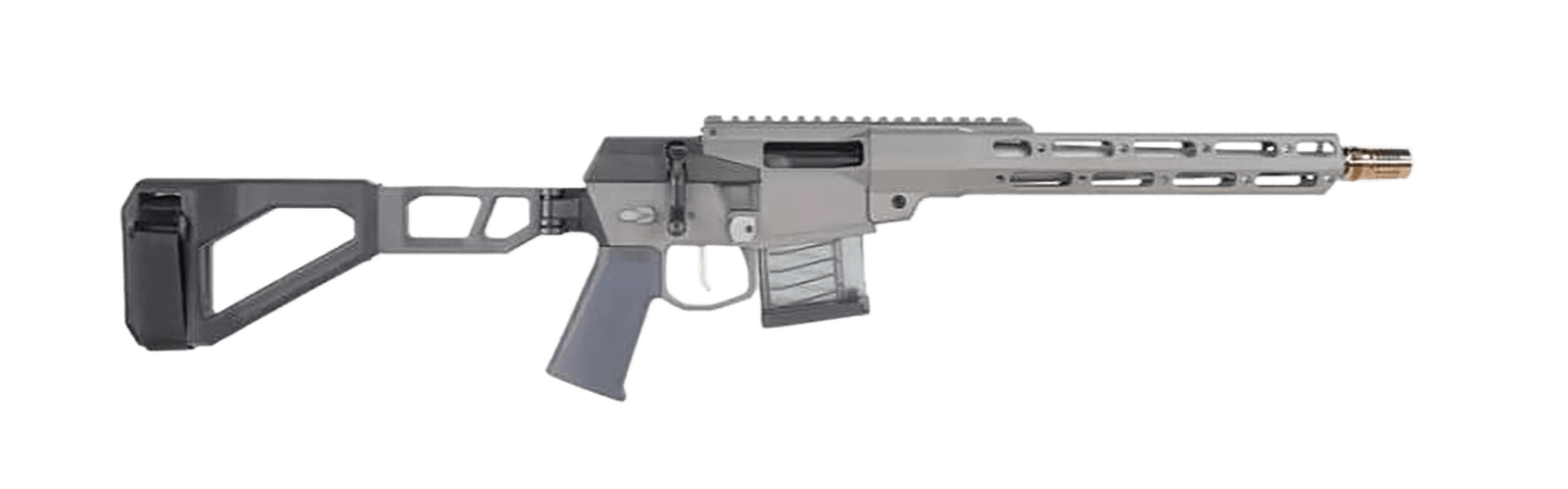 Q LLC Mini Fix 5.56 NATO 12" 6 lbs Gray Tapered Threaded Barrel Adjustable Folding Stock