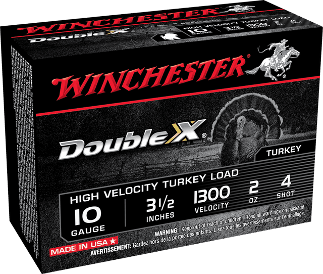 Winchester, Double X High Velocity Turkey Load 10 Gauge, Lead Shot, 2 oz, 10 Rounds