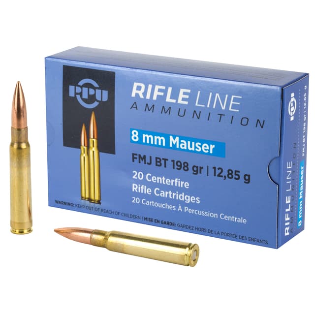 Prvi Partizan PPU PP8F 8mm Mauser Full Metal Jacket 198 Grain 20 Rounds