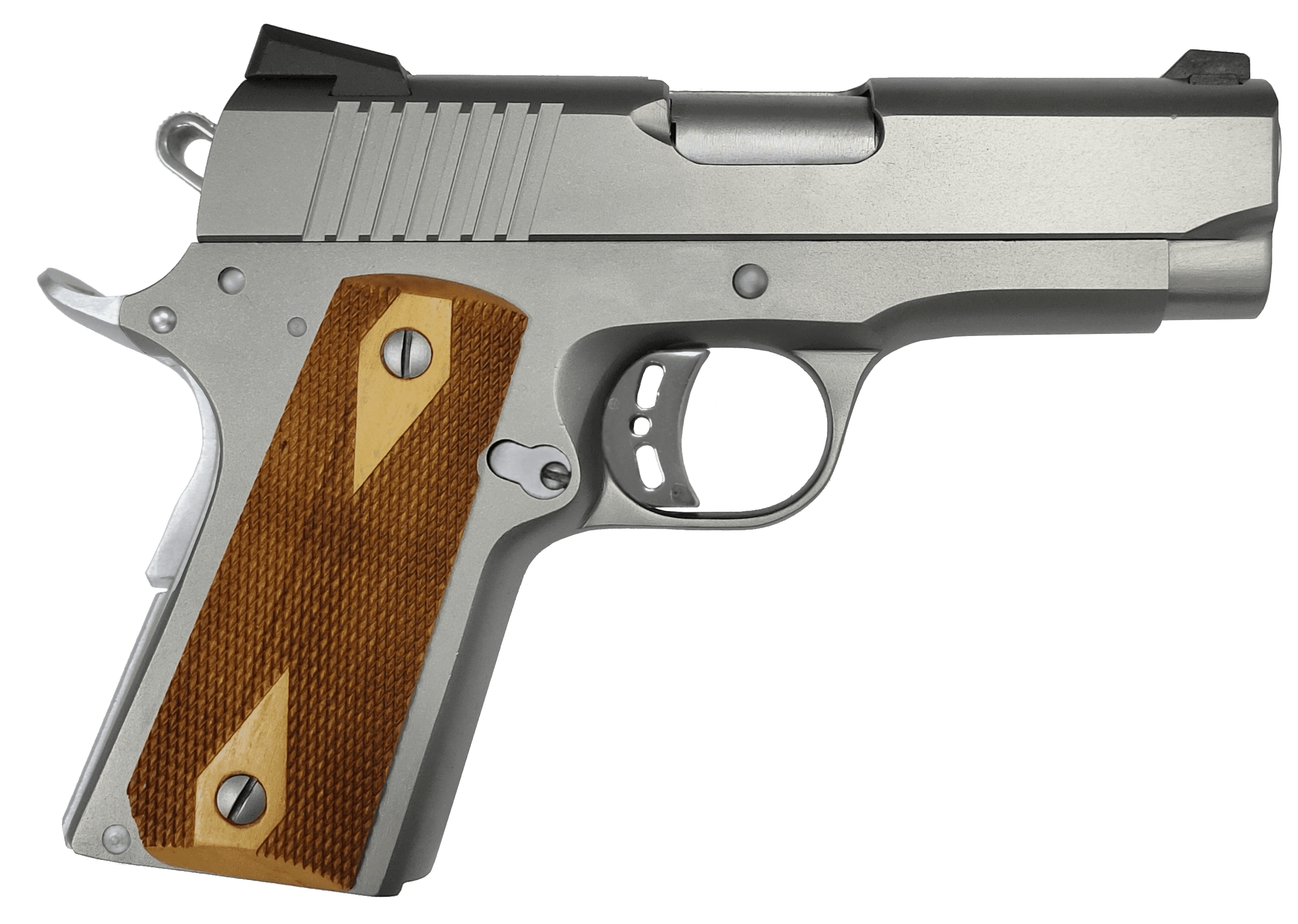 Armscor Rock Island Rock Standard CS 1911 Pistol 9mm 3.6 in Stainless Steel Wood Grip