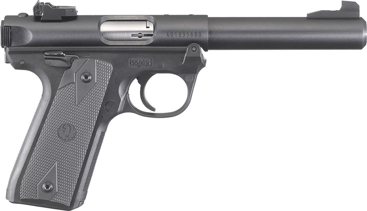 Ruger Mark IV 22/45 22 Long Rifle 5.5 inch 10+1 Blued Receiver Polymer Grip