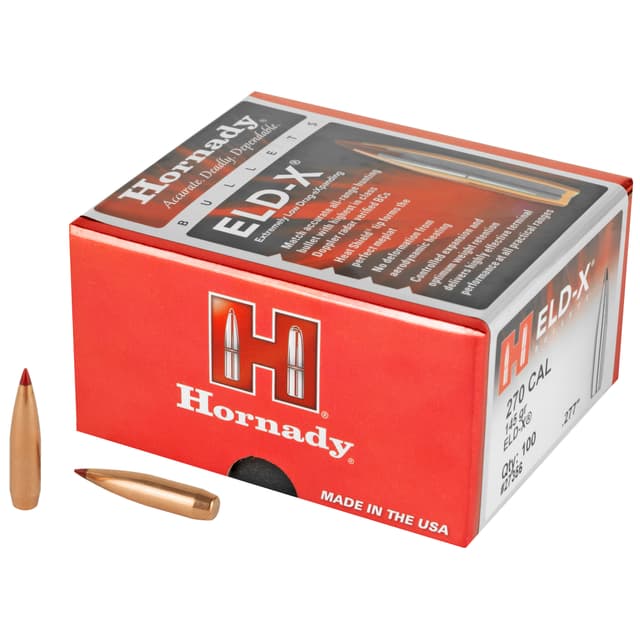 Hornady ELD-X Bullets with Heat Shield Tip .270 cal .277" 145 gr ELD-X 100/ct