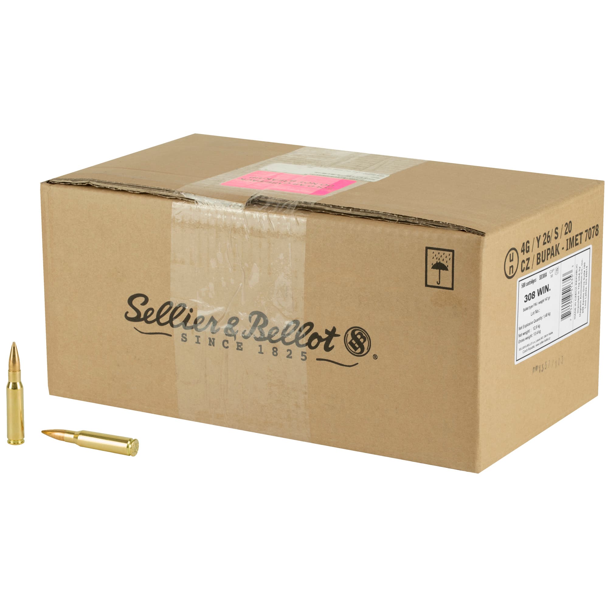 Sellier & Bellot .308 Winchester FMJ 150 Grain