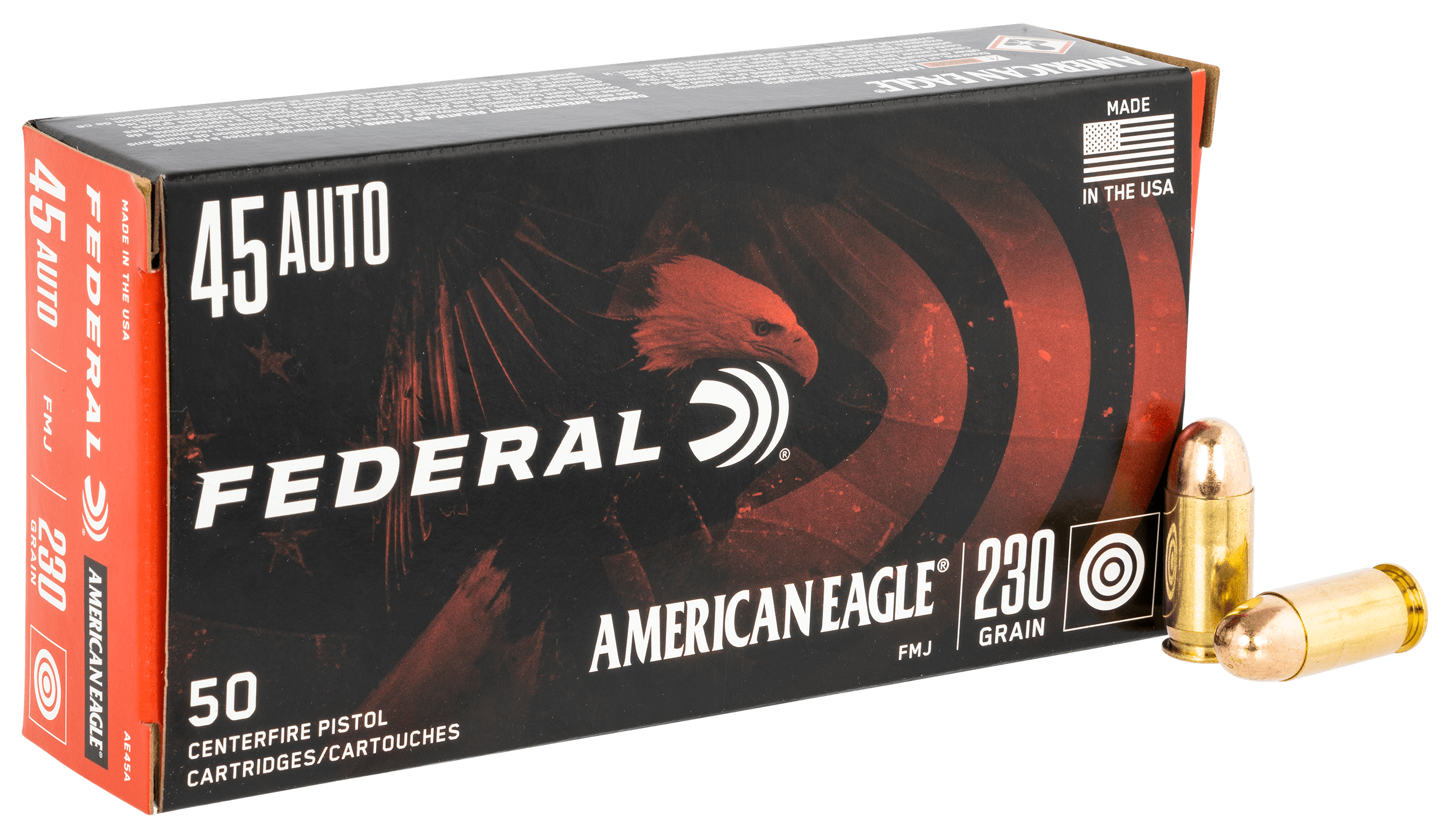 Federal American Eagle 45 Acp Full Metal Jacket 230 Grain 50 Rounds