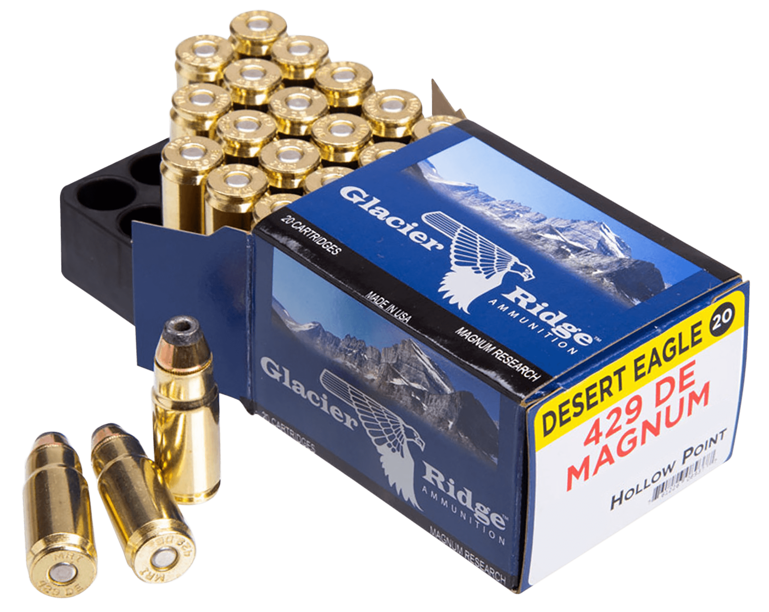 Magnum Research DEP429DE240JHP Desert Eagle  429DE 240gr Jacketed Hollow Point 20 Rounds