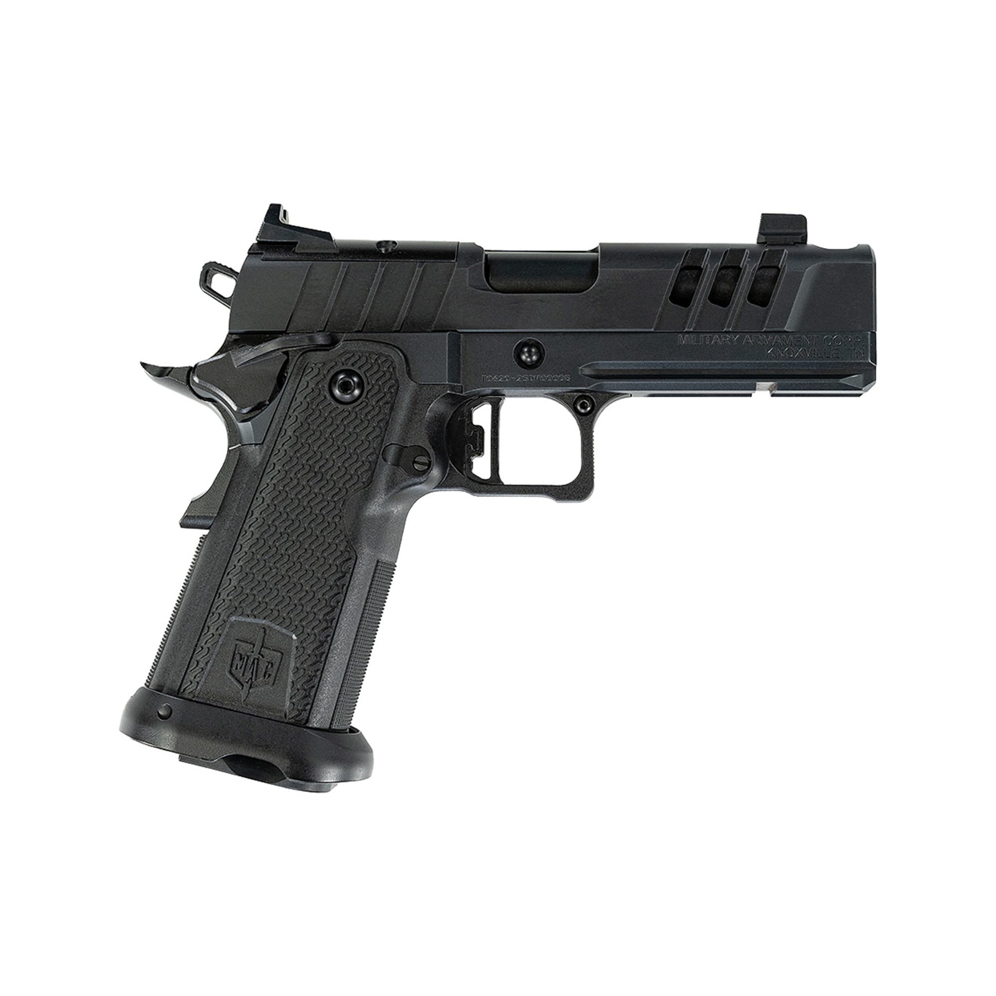 MAC 9 DS Comp Pistol 9mm 4.25 Black Comp AOS Optic Cut 17 rd.