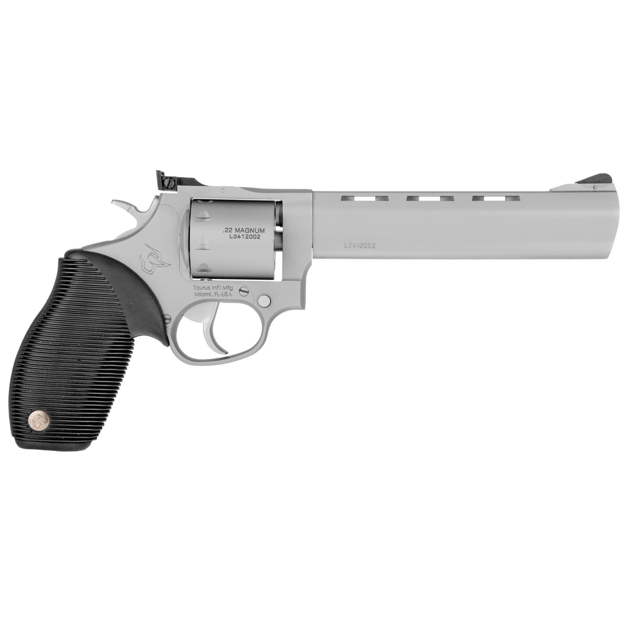 Taurus 992 Tracker Revolver 22 LR 9 Rd Stainless Frame/Blk Rubber Grip 6.5 in.