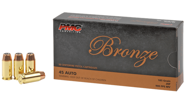 PMC Bronze, .45 Acp, Jacketed Hollow Point, 185 Grain, 50 Rounds