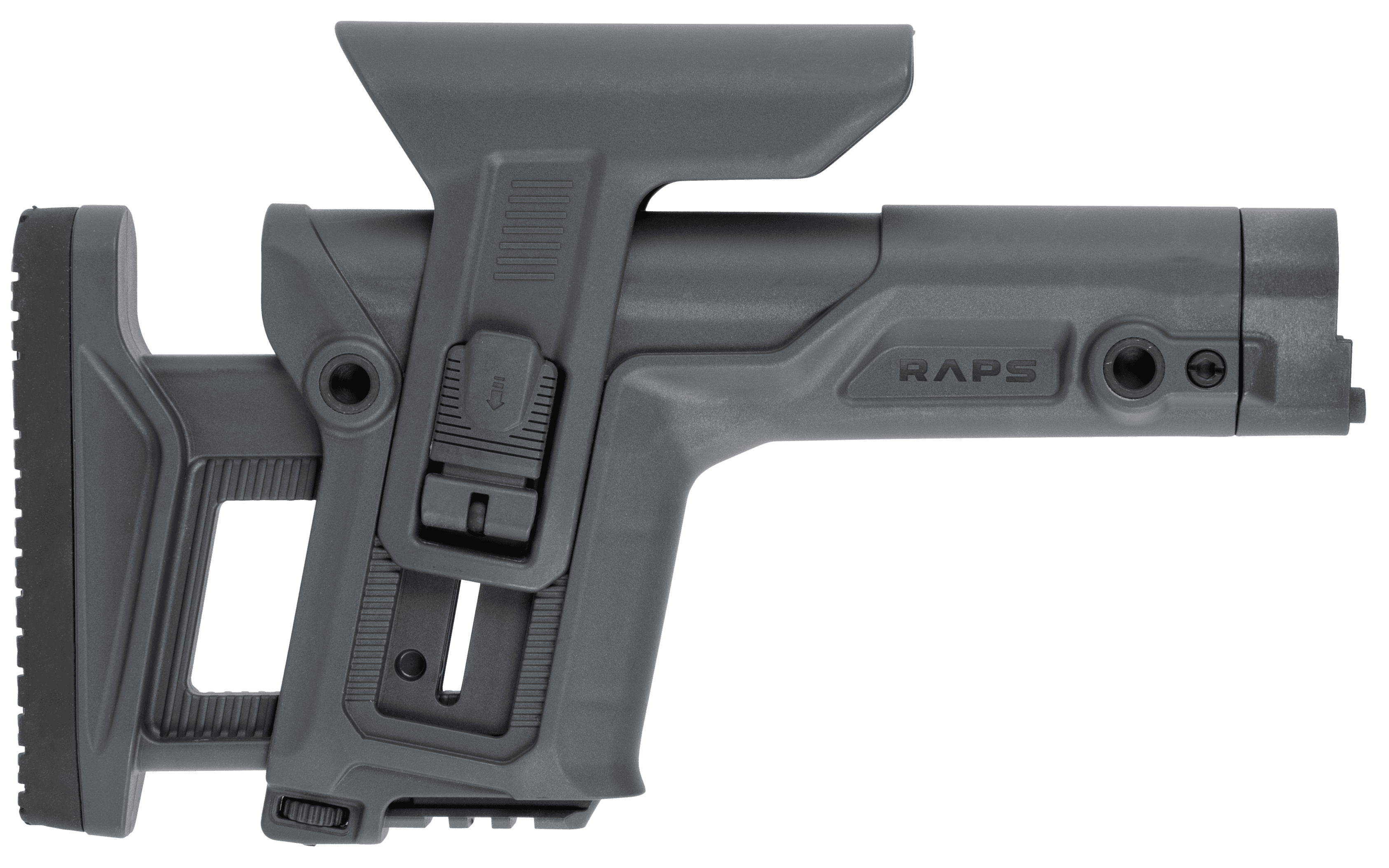 FAB Defense FXRAPSGR RAPS Stock Ambidextrous 1Latch Adjustable LOP Gray Polymer