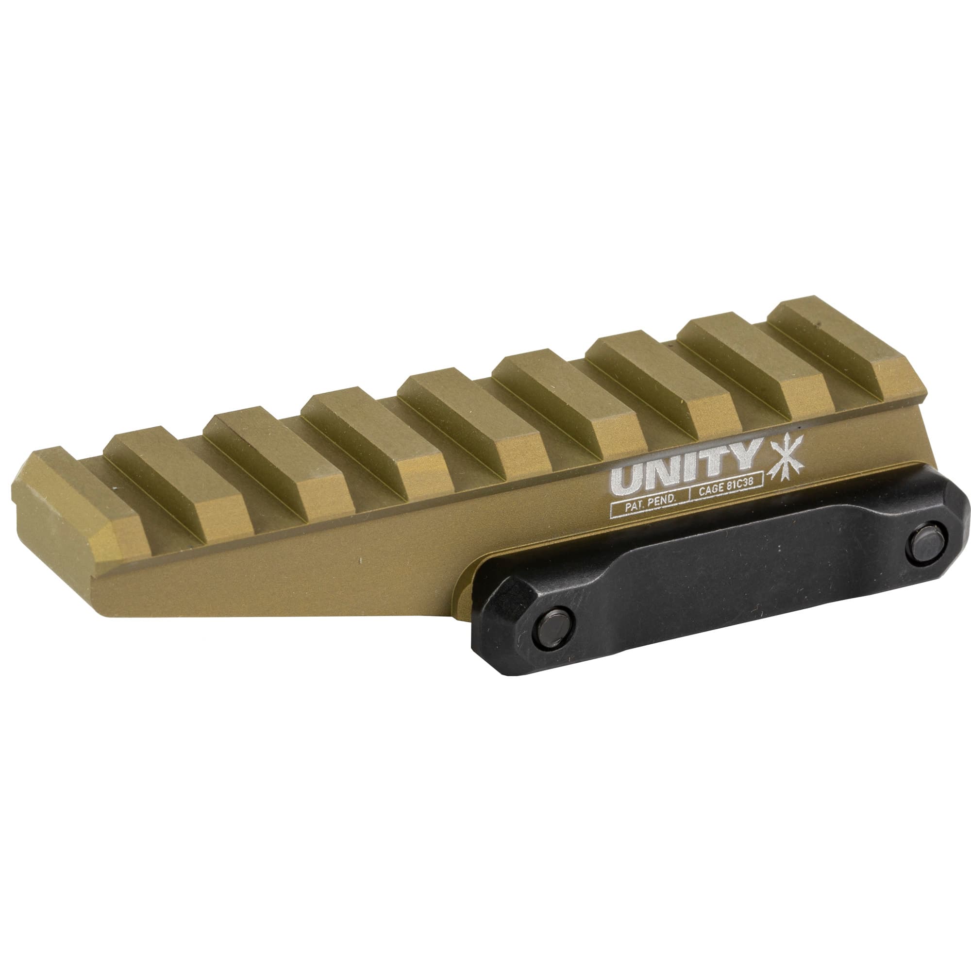 Unity Tactical Fstorf Fast Optic Riser Flat Dark Earth Anodized Picatinny Mount