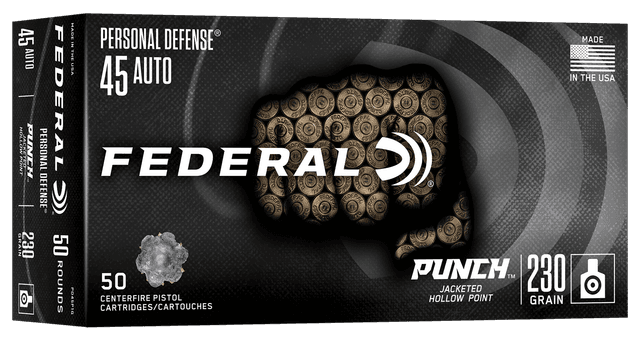 Federal Punch 45 Auto Jacketed Hollow Point 230 Grain 50 Rounds