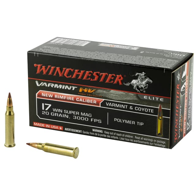 Winchester Ammo S17W20 Varmint HV  17WSM 20gr Polymer Tip 50 Per Box/10 Case