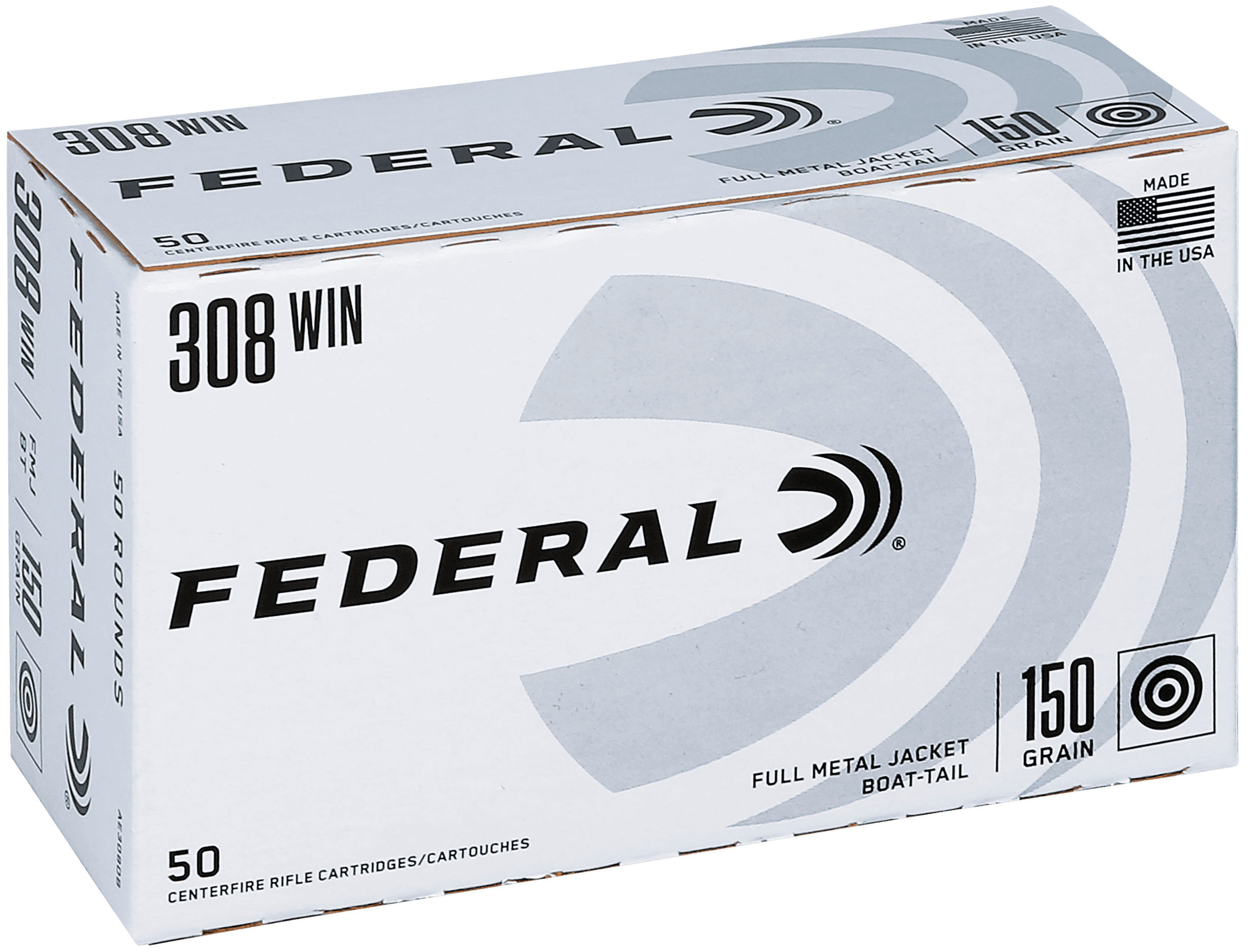 Federal American Eagle 308 Winchester Full Metal Jacket 150 Grain 50 Rounds
