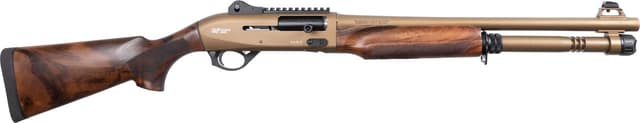 Gforce Arms Gatlander 12GA, 18.5in. Barrel, 5rd, Wood Stock & Forend - Bronze (GFSAS12BW)