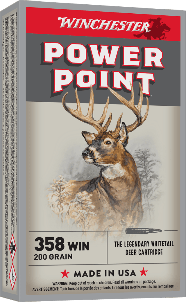 Winchester Super-X, 358 Winchester, Power Point, 200 Grain, 20 Rounds
