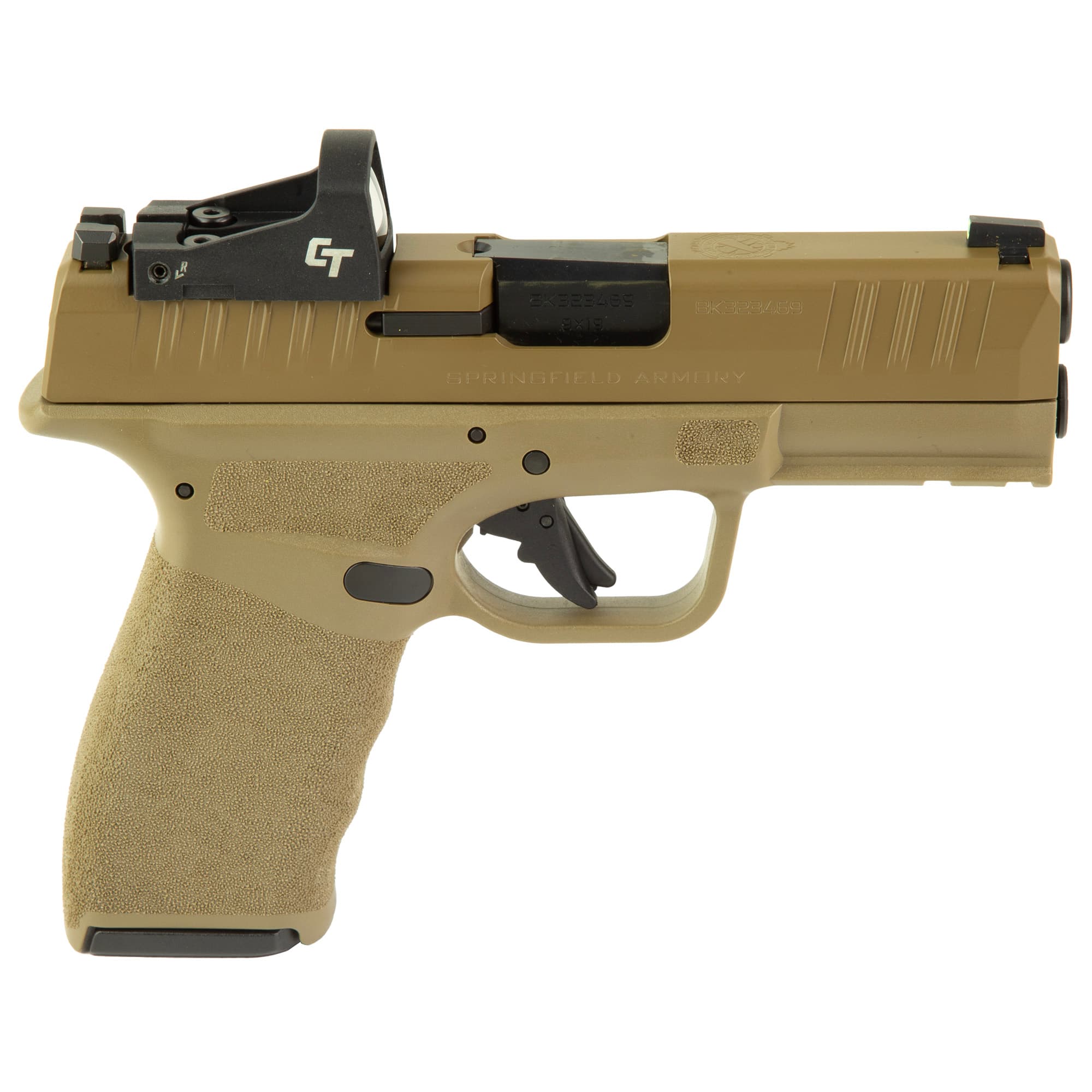 Springfield Armory Gear Up 2025 Hellcat Pro OSP Low Capacity 9mm Luger 10rd Magazines (5) 3.7" Barrel FDE with Bag and CT-1500