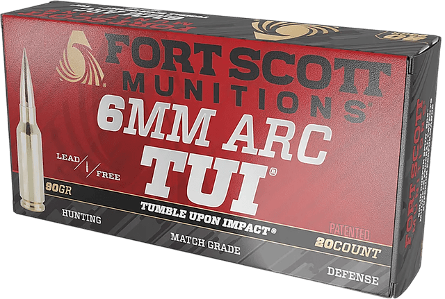Fort Scott Munitions 6ARC-090-SCV2 Tumble Upon Impact (TUI) 6ARC 90gr Solid Copper Spun 20 Per Box/10 Case