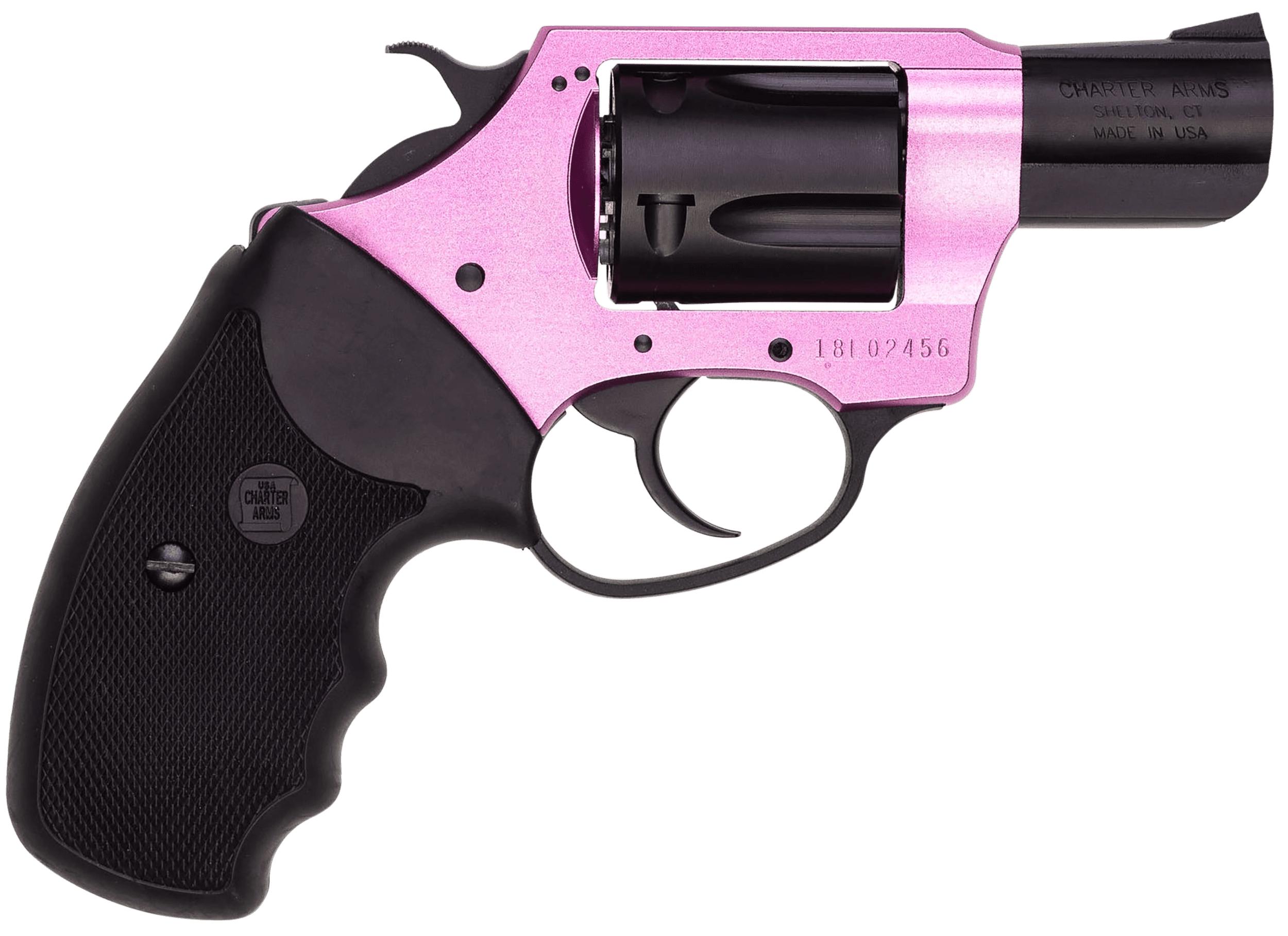 Charter Arms Pink Lady 38 Special 2" 5rd Pink Aluminum Frame Rubber Grip Exposed Hammer