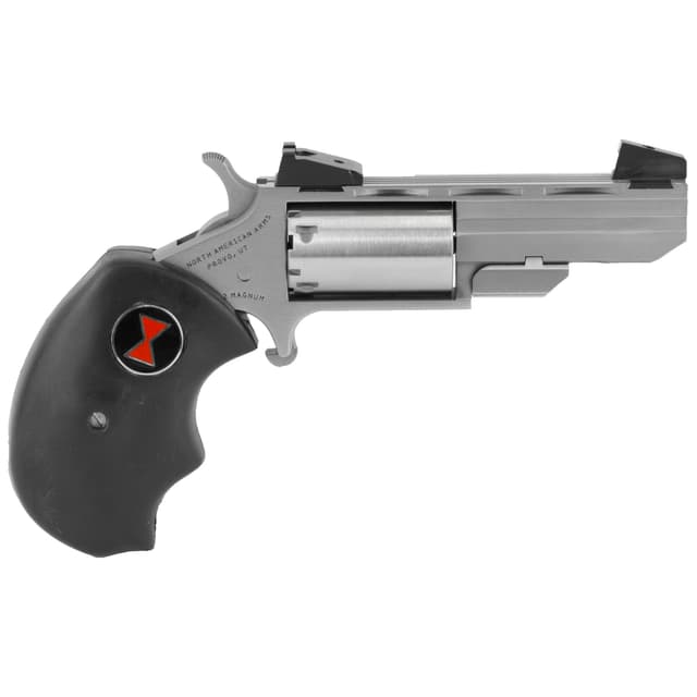 NAA Black Widow Revolver Combo 22 LR/.22 WMR Stainless/Black 2 in. 5 rd. AS
