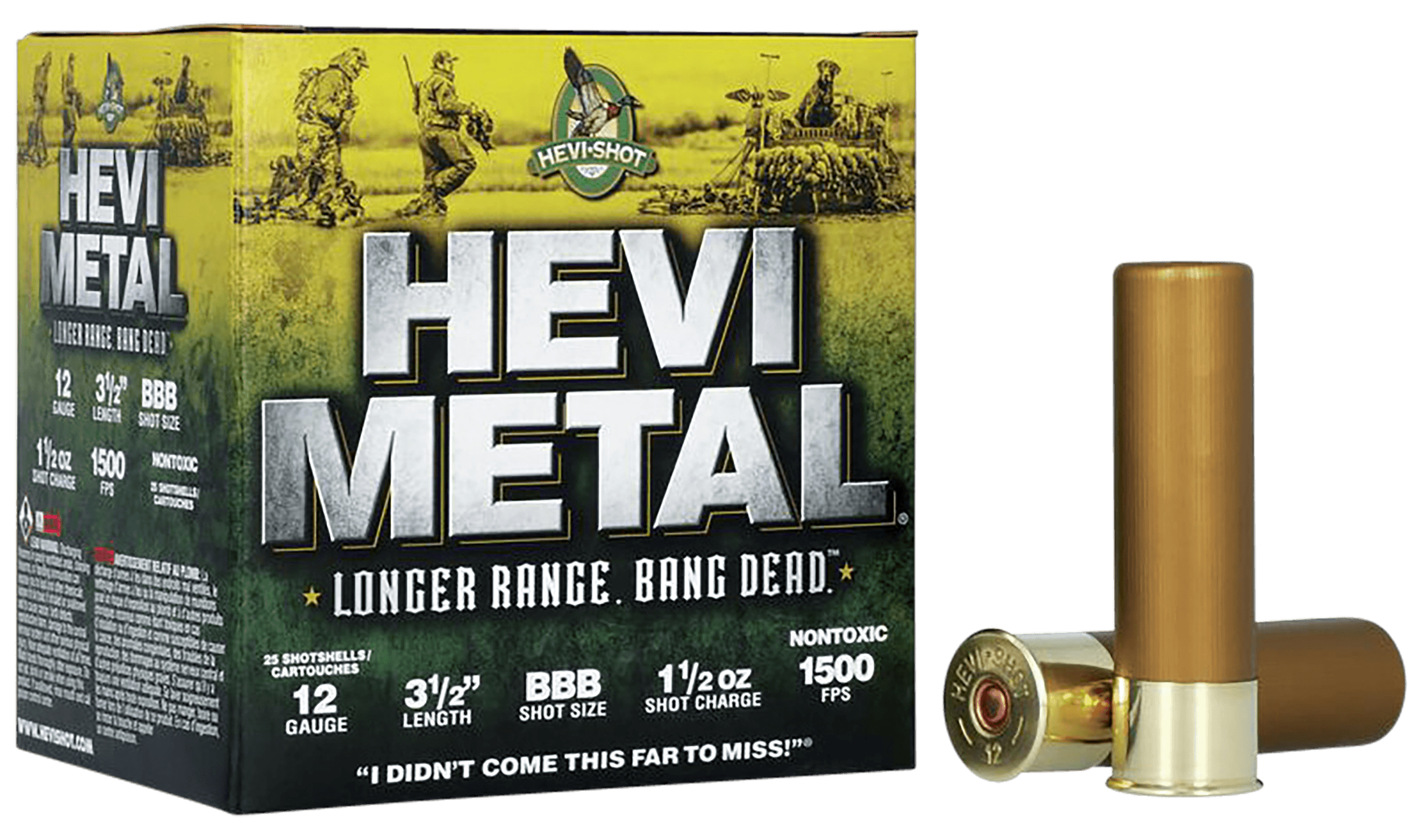 HEVI-Metal HS38508 HEVI-Metal Longer Range 12Gauge 3.50" 1 1/2oz BBBShot 25 Rounds