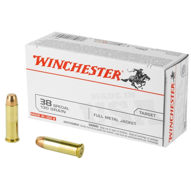 Winchester, USA Pistol, .38 Special, Full Metal Jacket, 130 Grain, 50 Rounds