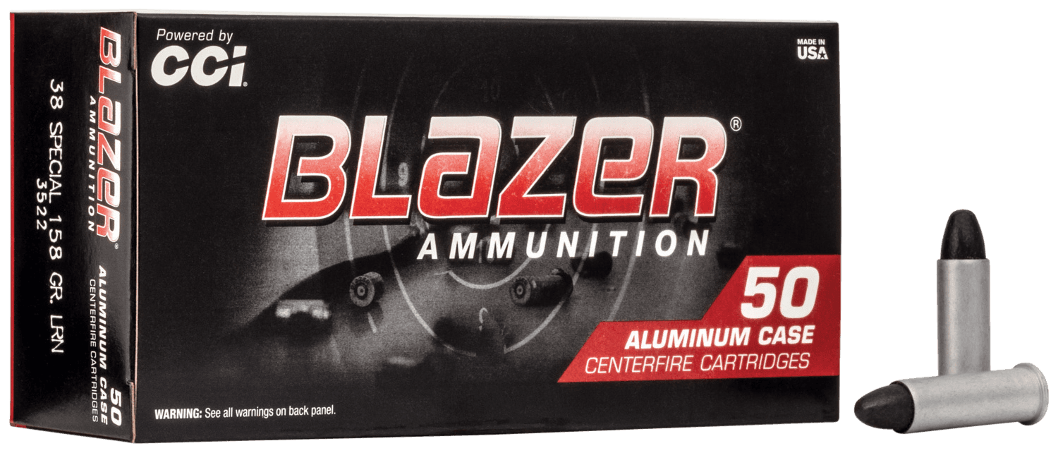 CCI Blazer Pistol Ammo 38 Spl 158 gr. Lead Round Nose 50 rd.