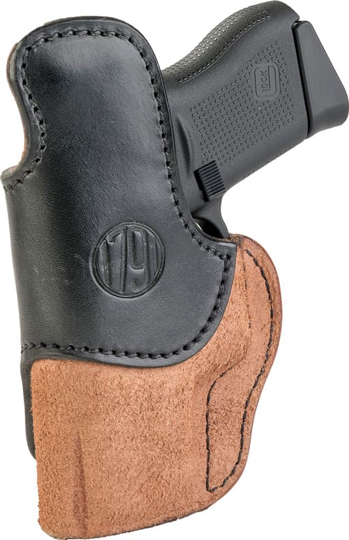 1791 Gunleather RCH3BLBR RCH IWB Size 03 Black/Brown Leather Belt Clip Compatible w/Ruger LC9/1911/Glock 43/43X Right Hand