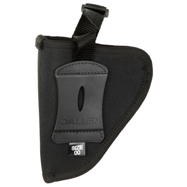Allen 44800 Cortez Size 00 OWB Style Black Polyester, Adjustable Strap & Belt Loop Mount Type fits 2-3" Barrel Small-Medium DA Revolver Right Hand