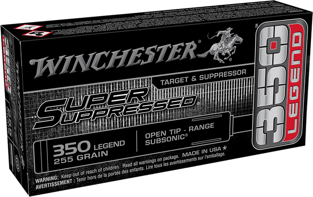 Winchester, Super Suppressed, 350 Legend, Open Tip Range, 265 Grain, 20 Rounds
