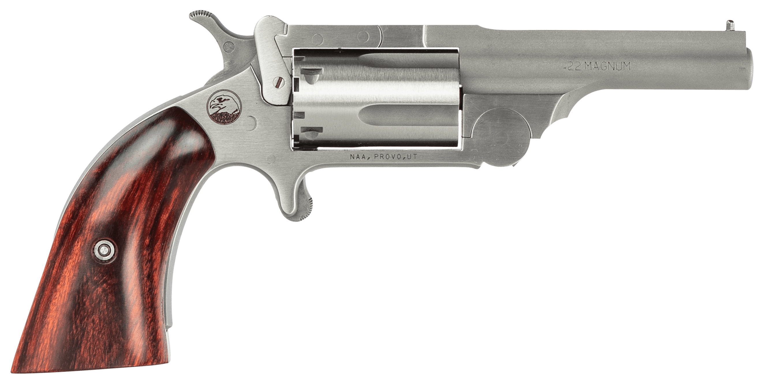 NAA Ranger II Revolver 22 WMR Stainless/Wood 2.5 in. 5 rd.