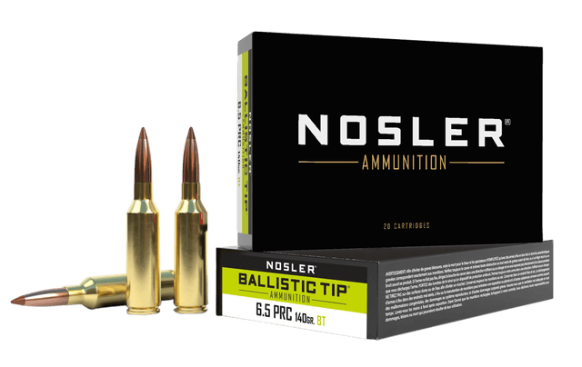 Nosler, Ballistic Tip, 6.5 Prc, Spitzer Ballistic Tip, 140 Grain, 20 Rounds
