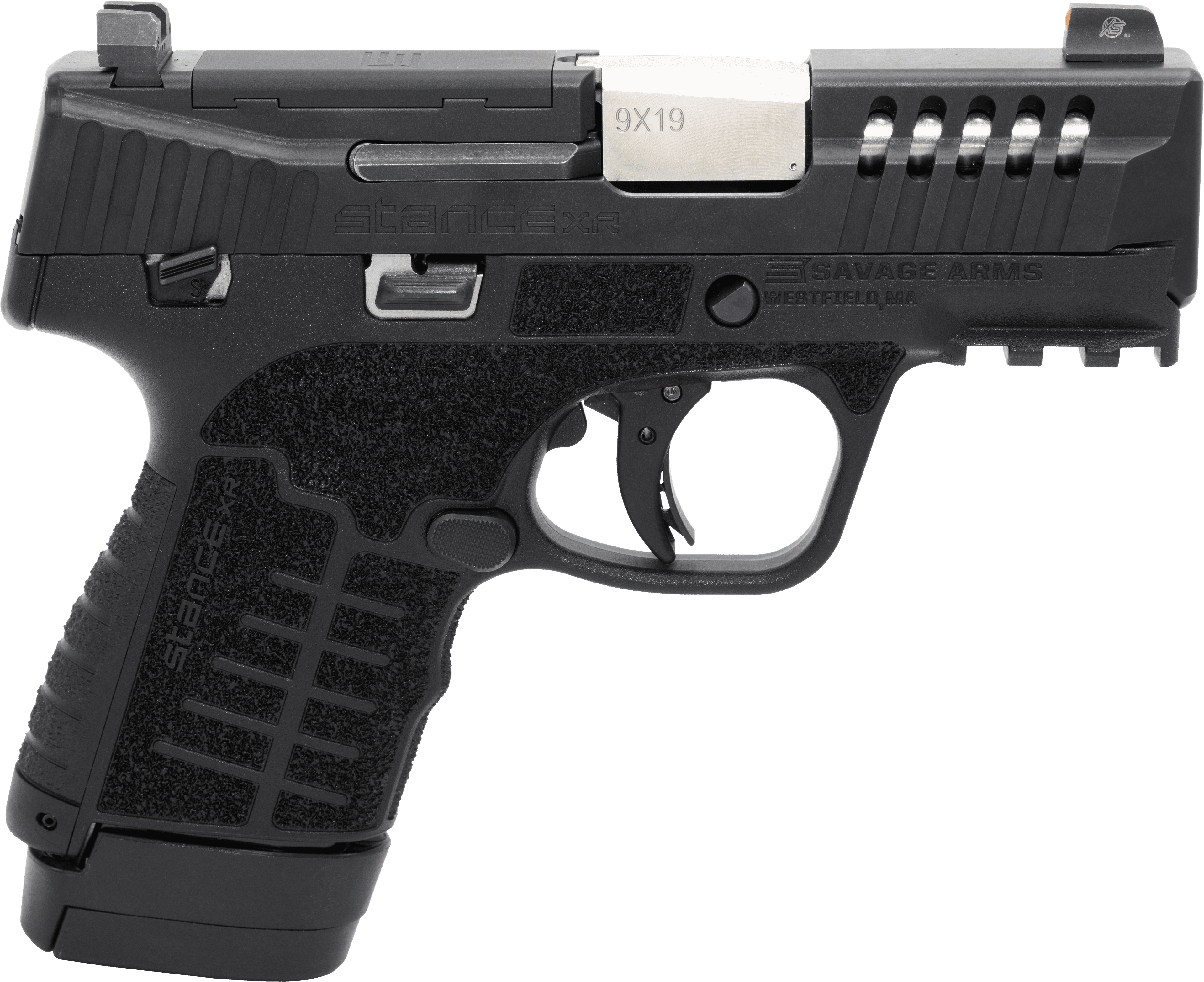 Savage Stance XR 9mm 3.20" 13+1 Ported Stainless Steel Slide Glass Filled Nylon Grip - 67063