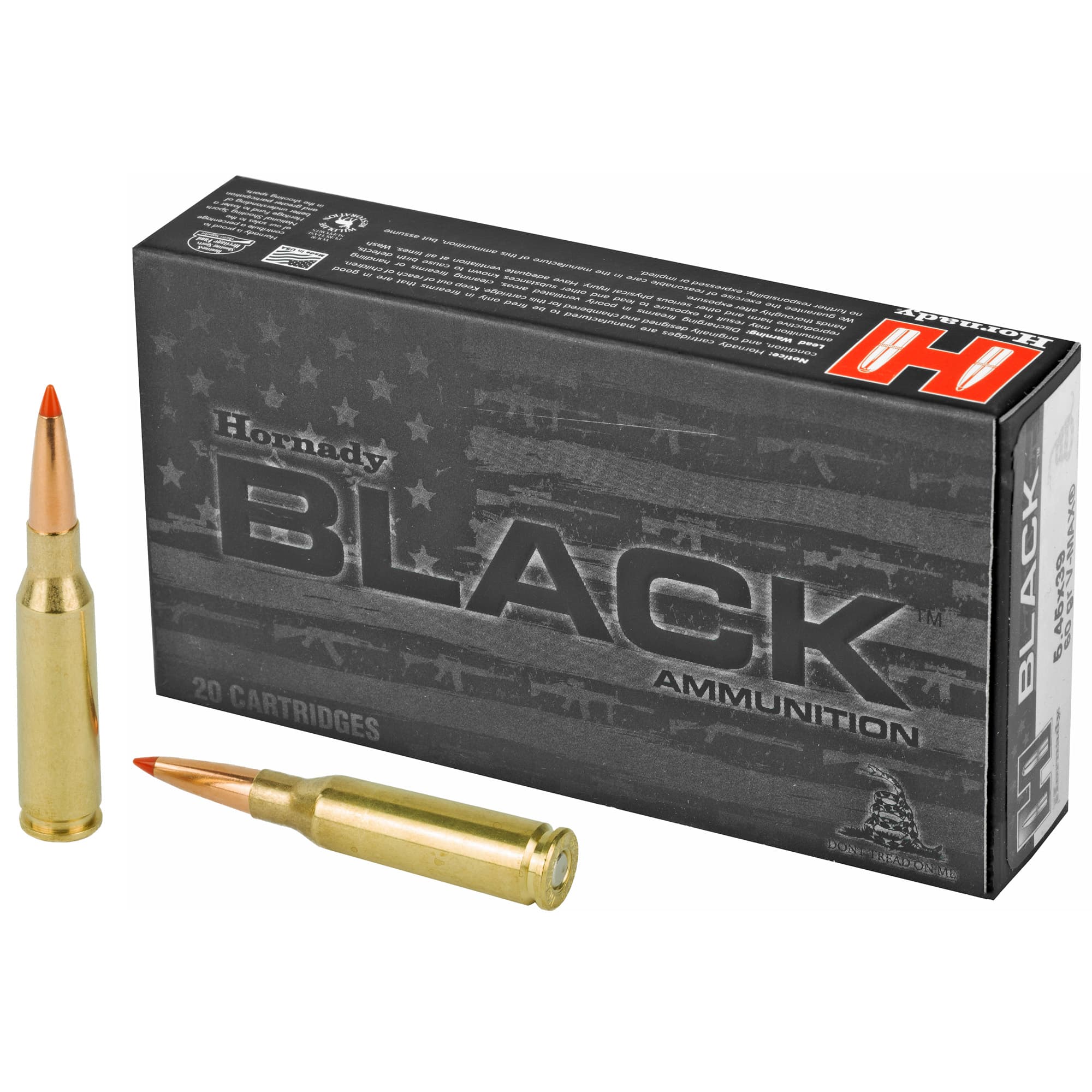 Hornady Black Rifle Ammo 5.45x39 60 gr. V-Max Black 20 rd.