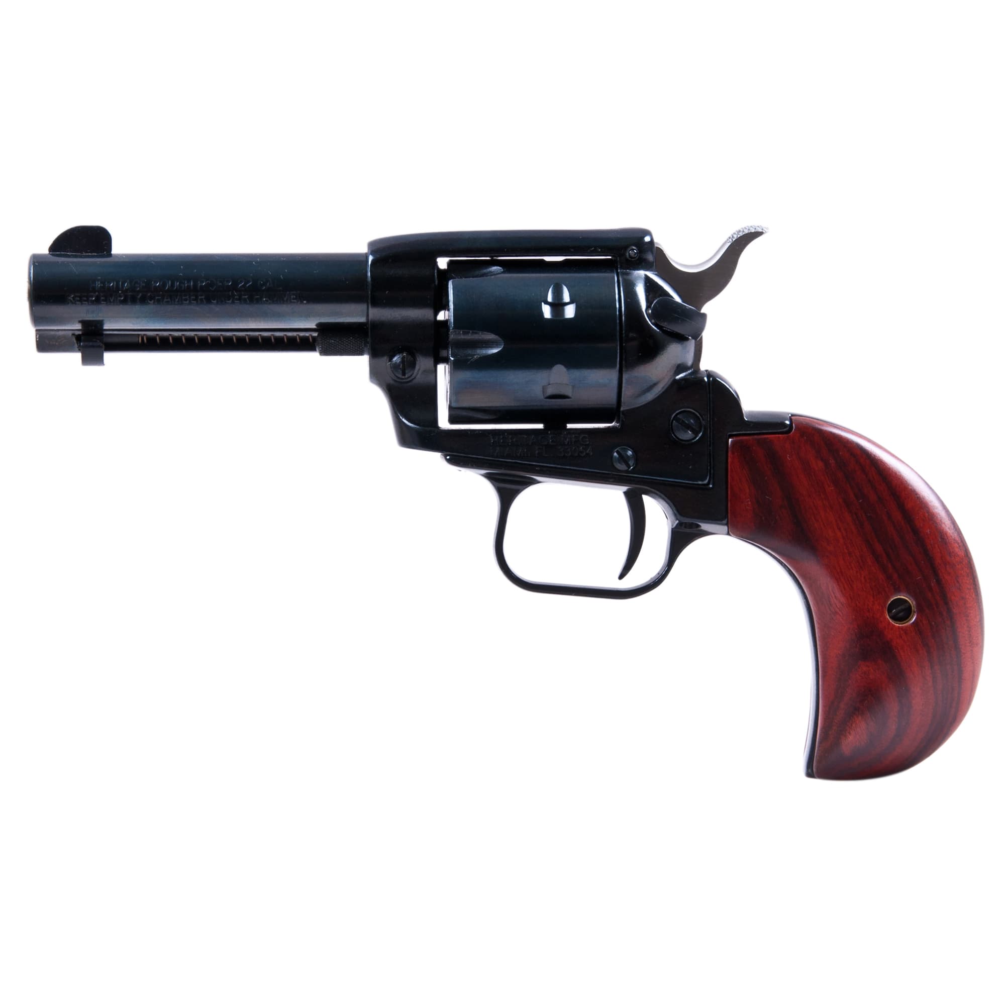 Heritage Rough Rider, .22 LR/.22 WMR, 3.5 inch Barrel, 6 Round, Blued, Cocobolo