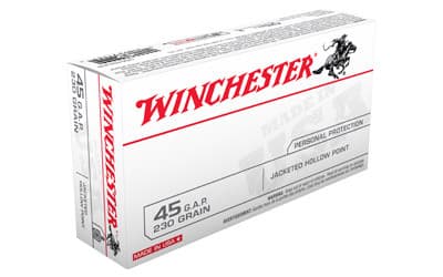 Winchester USA 45 GAP Jacketed Hollow Point 230 Grain 50 Rounds