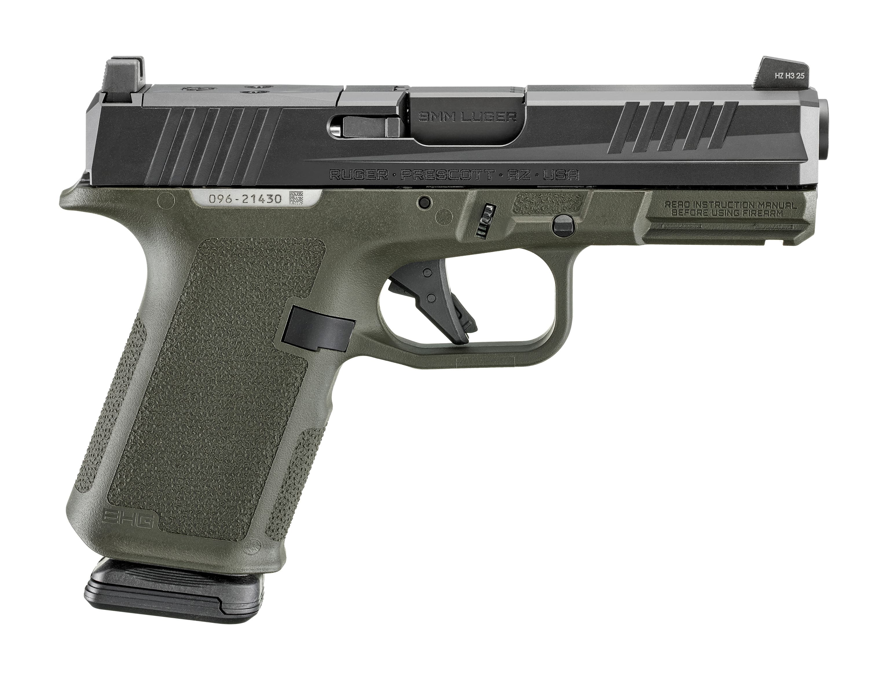 Ruger RXM 9mm Luger 4 inch 15 Round OD Green Semi Auto Pistol