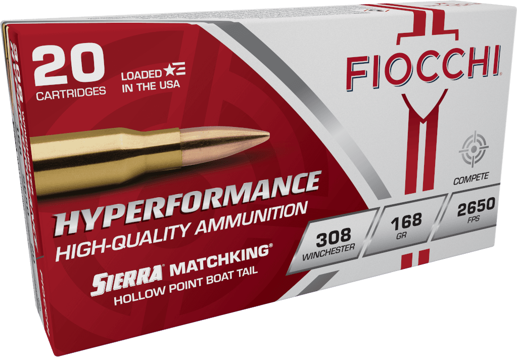 Fiocchi Hyperformance Compete 308 Winchester Sierra MatchKing 168 Grain 20 Rounds