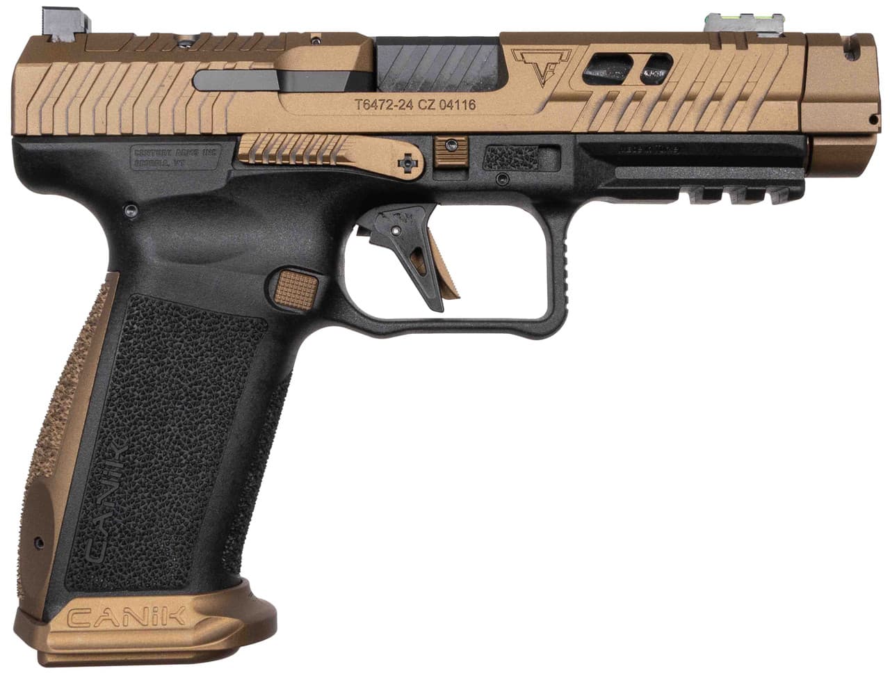 Canik TTI Combat | 4.6" Ported and Fluted Barrel | Canik Compensator | TTI Bronze | 9mm | 18rd | 2 Mags