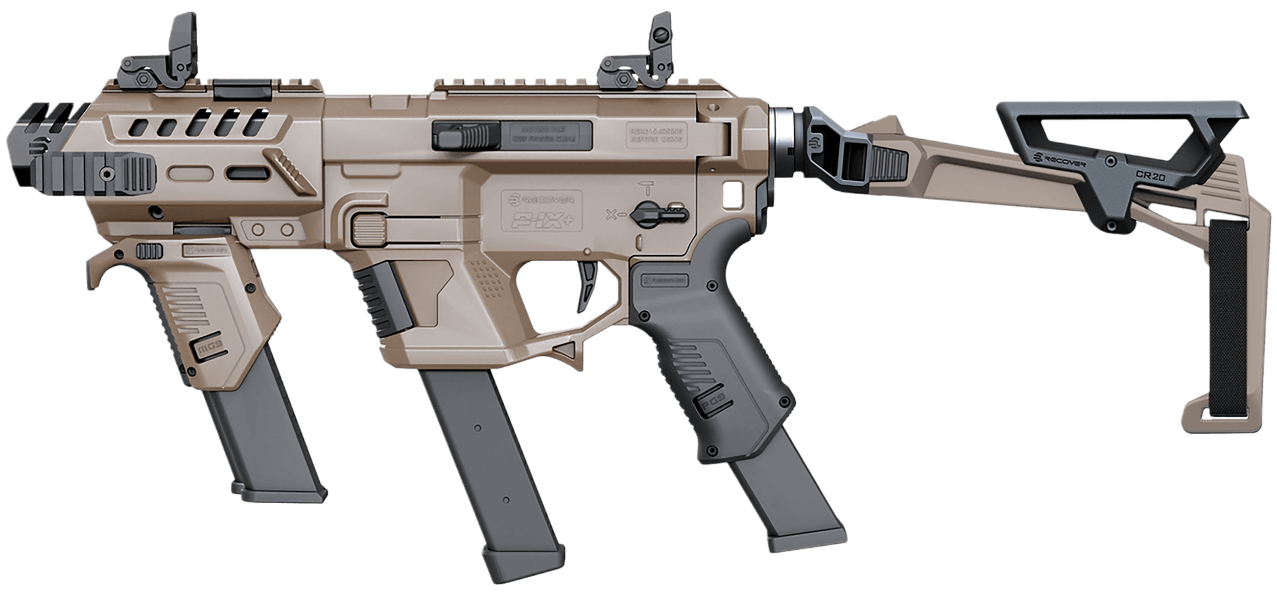 Recover Tactical PixPg9 Mg9Fg Sr20 FBrace Tan Compatible with Rifle Platforms