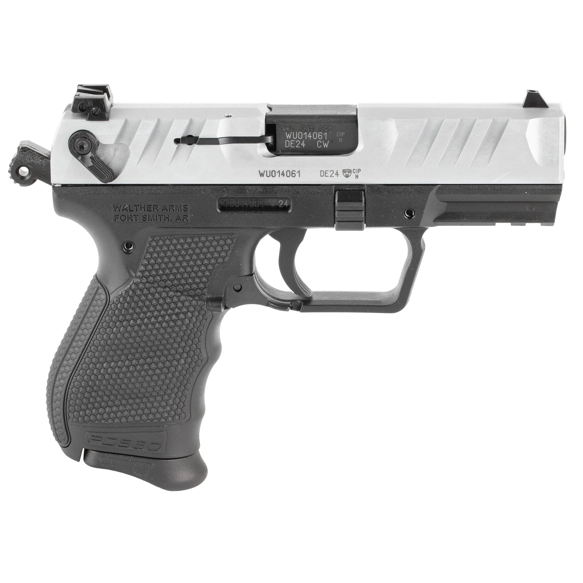 Walther Arms 5050509 PD380  Carry Frame 380 ACP 9+1 3.70" Black Stainless Steel Barrel, Stainless Serrated Steel Slide, Black Polymer Frame, Textured Wraparound Grip