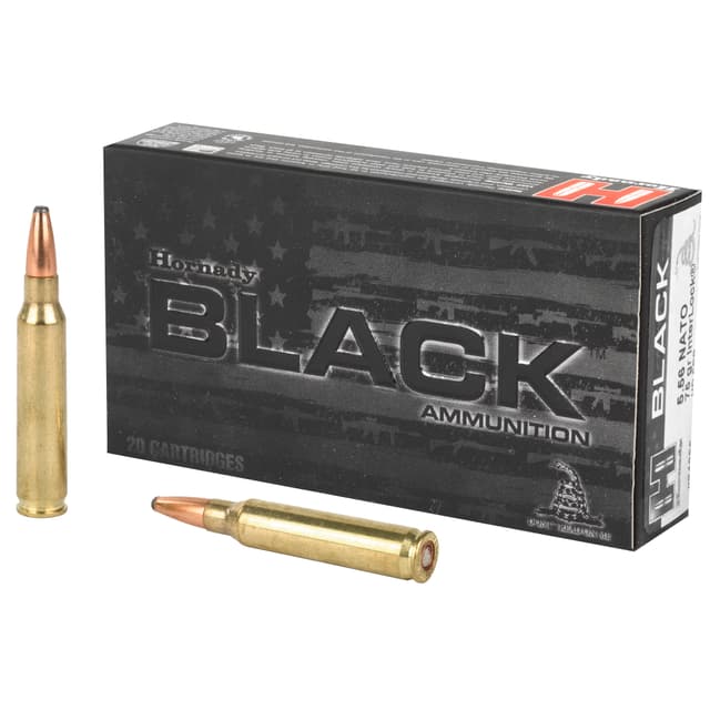 Hornady Black Rifle Ammo 5.56 NATO 75 gr. Interlock HD SBR Black 20 rd.