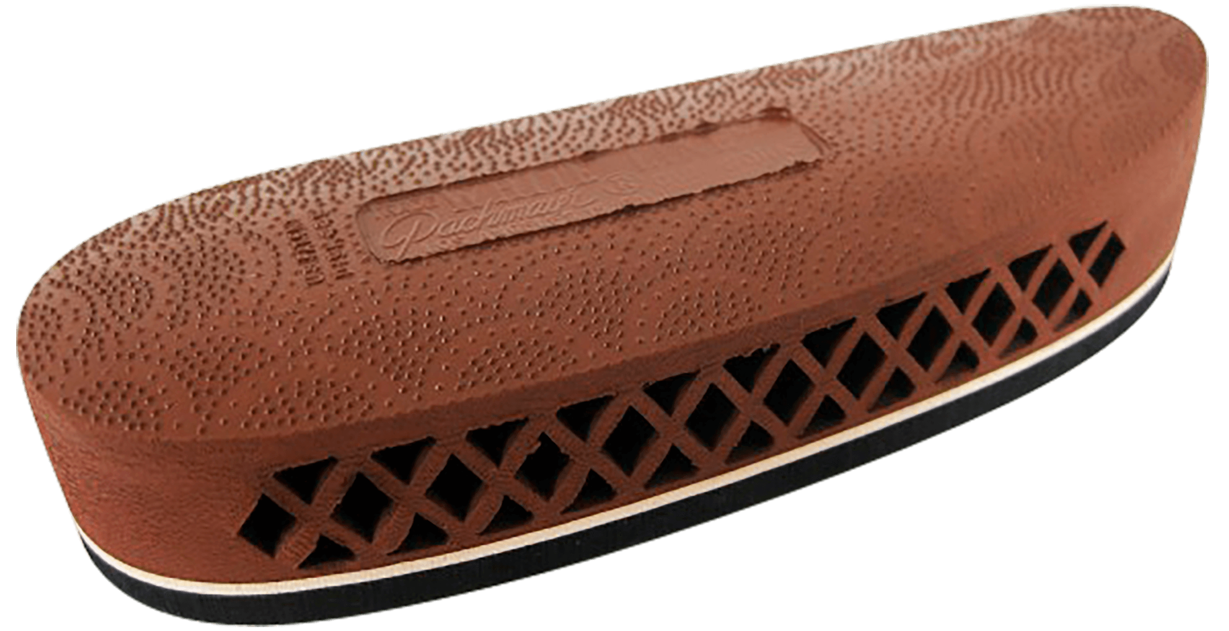 Pachmayr Deluxe Field Recoil Pad Large Brown White Line Rubber Shotgun