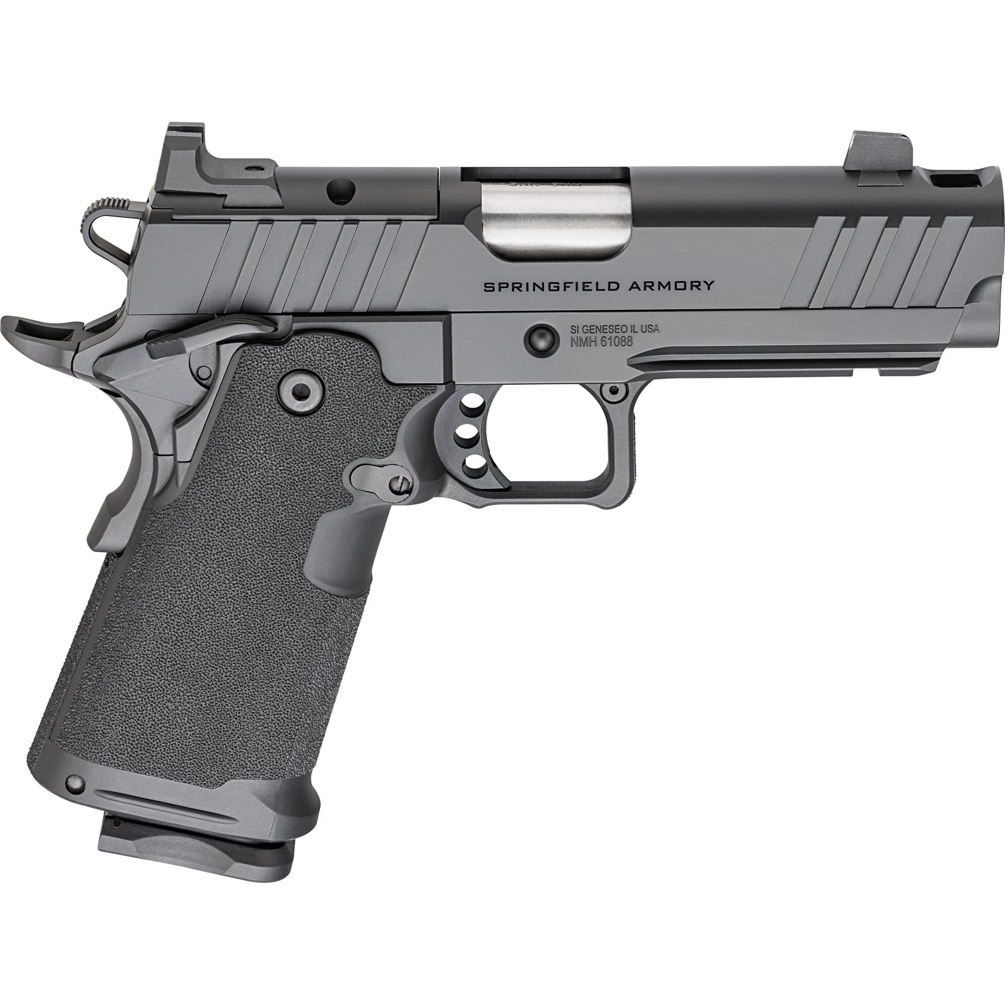 Springfield Armory PH9117AOSCOMP 1911 DS Prodigy 9mm Luger 20+1 4.25" Stainless Match Grade Bull Barrel, Black Cerakote Optic Ready Serrated Carbon Steel Slide & Frame w/Beavertail, Black Polymer Grip