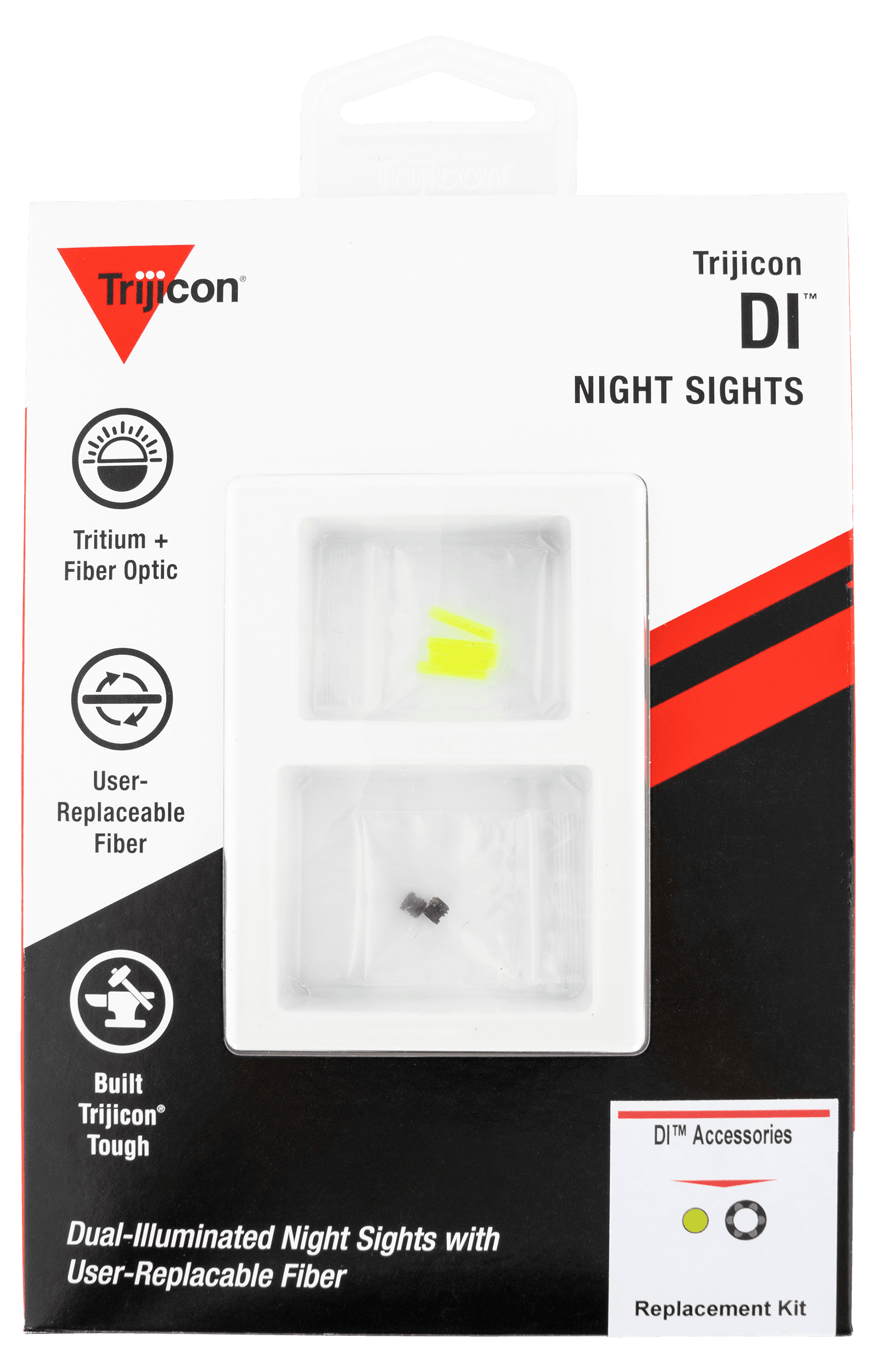 Trijicon DI Night Sight Replacement Kit Green Fiber and Black Retainer