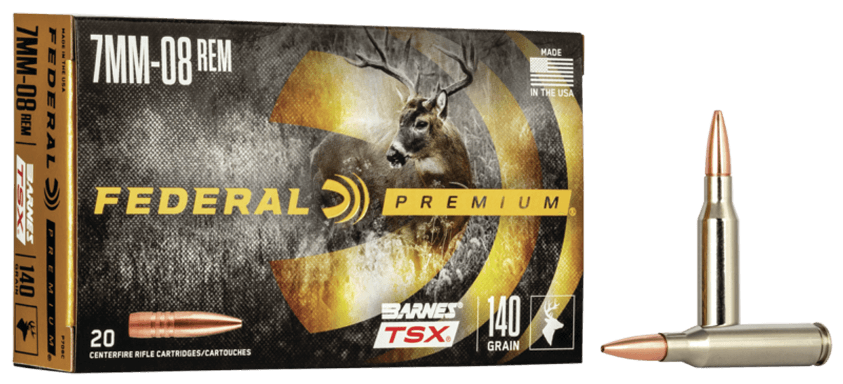 Federal Premium 7mm-08 Remington Barnes TSX 140 Grain 20 Rounds