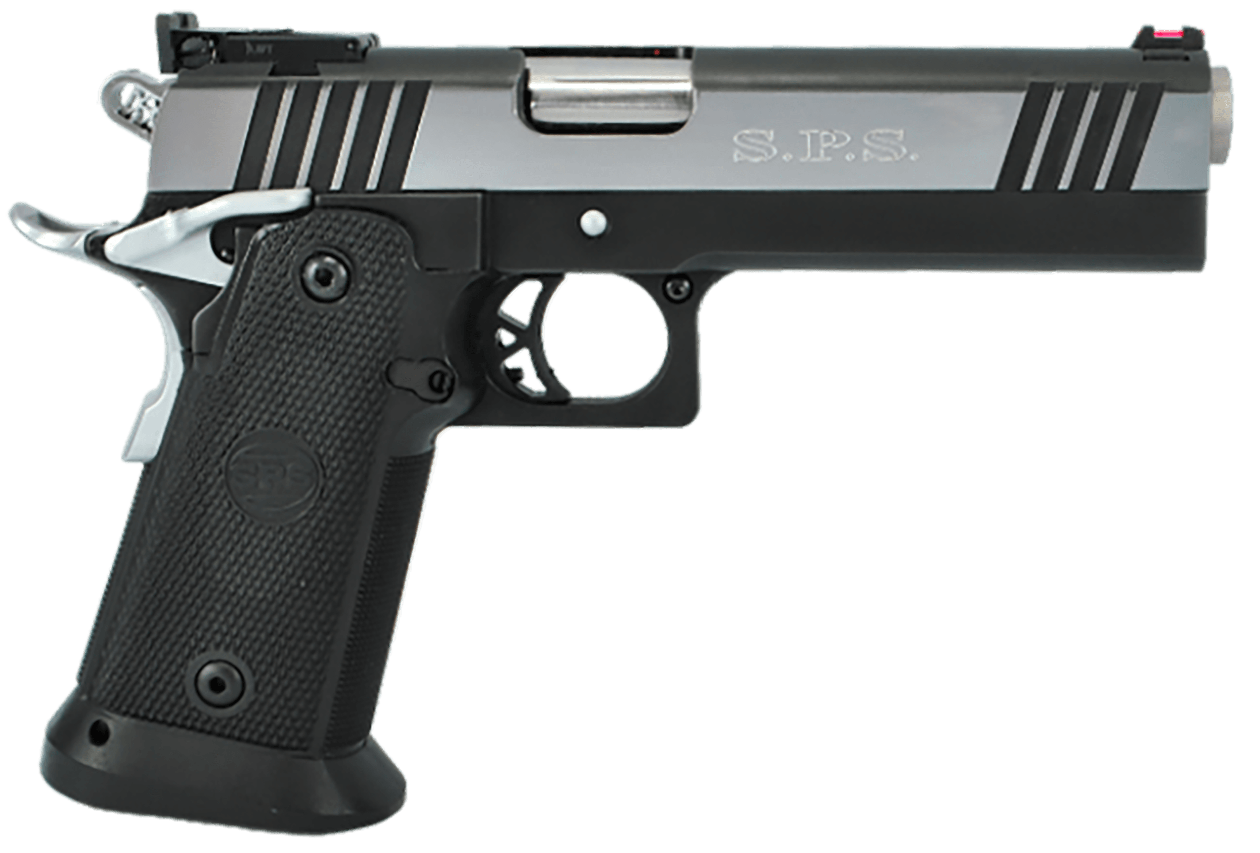 TriStar 85674 SPS Pantera 1911 9mm Luger 18+1, 5" Stainless Steel Barrel, Black Chrome Serrated Steel Slide, Black Steel Frame w/Beavertail, Black Polymer Grip