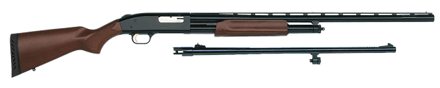 Mossberg 500 Combo Field/Deer Shotgun, 12 Gauge, 28 in and 24 in, 5+1, Blued Wood