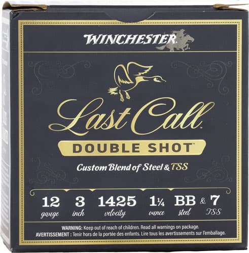 Winchester Last Call Double Shot 12 Gauge BB Steel and 7 TSS 1 1/4 oz 25 Rounds